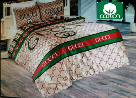 GUCCI 6pcs Authentic LUXURY BED SET SATIN made in Italy King Size